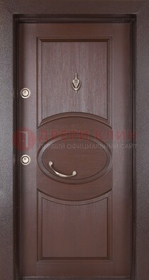 Коричневая входная дверь c МДФ панелью ЧД-36 в частный дом в Черноголовке