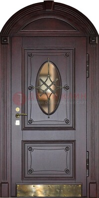 Арочная металлическая дверь с виноритом ДА-38 в Чебоксарах