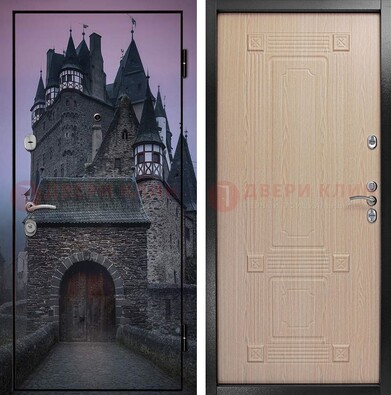 Входная металлическая дверь с фотопечатью замка ДФ-38 в Черноголовке