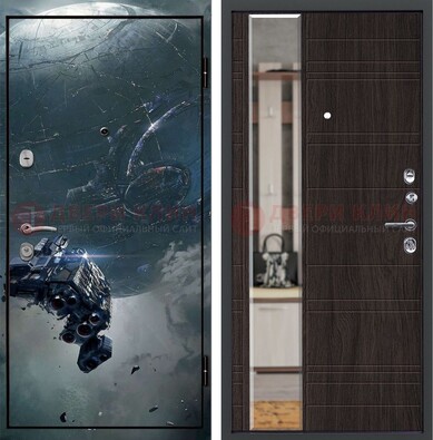Железная дверь с фотопечатью космической фантастики ДФ-51 в Черноголовке