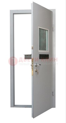 Белая металлическая дверь в кассу ДКС-1 в Черноголовке