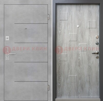 Серая входная дверь МДФ с обоих сторон ДМ-258 в Черноголовке
