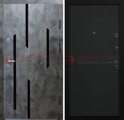 Стальная дверь с МДФ в темном цвете ДМ-415 в Черноголовке