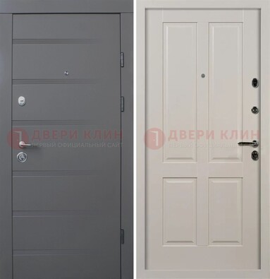 Квартирная железная дверь с МДФ панелями ДМ-423 в Рязани
