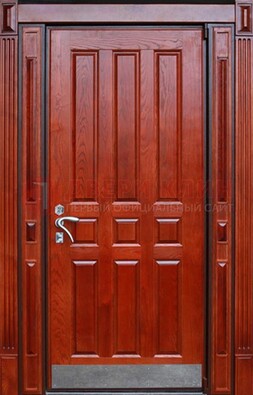 Красная входная дверь для улицы с МДФ ДМ-532 в Черноголовке
