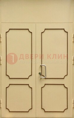 Светлая двухстворчатая дверь для загородного дома с МДФ ДМ-534 в Черноголовке