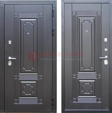 Декоративная серая металлическая дверь с МДФ ДМ-57 в Черноголовке