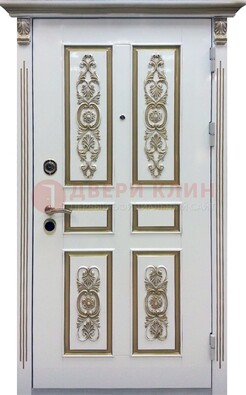 Входная дверь с массивом дуба в белом цвете ДМД-62 в Черноголовке
