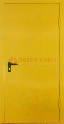 Желтая железная дверь с нитроэмалью ДН-5 в Черноголовке