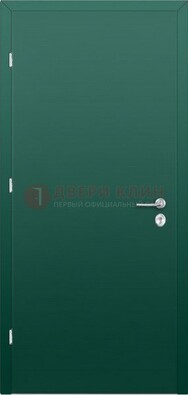 Зеленая стальная дверь с нитроэмалью ДН-6 в Черноголовке