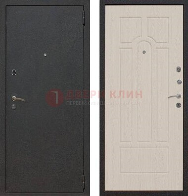 Серая входная дверь с порошковым покрытием МДФ внутри ДП-129 в Черноголовке