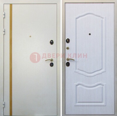 Белая входная дверь с порошковым напылением ДП-136 в Черноголовке