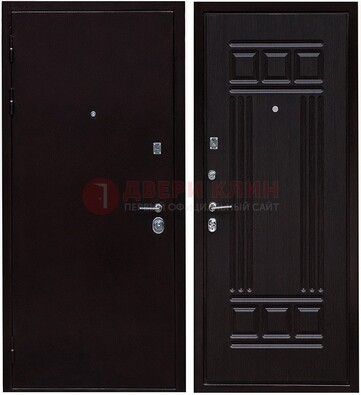 Темная стальная дверь с порошковым напылением ДП-140 в Черноголовке