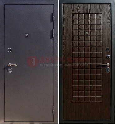 Серая металлическая дверь с порошковым напылением ДП-153 в Черноголовке