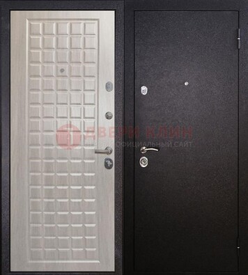 Черная входная дверь с порошковым покрытием ДП-206 в Черноголовке