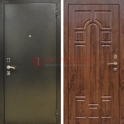 Металлическая дверь Темное серебро с порошковым покрытием и МДФ ДП-271 в Черноголовке