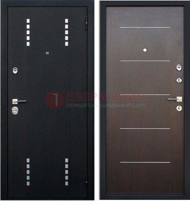 Черная металлическая дверь с порошковым окрасом ДП-62 в Черноголовке