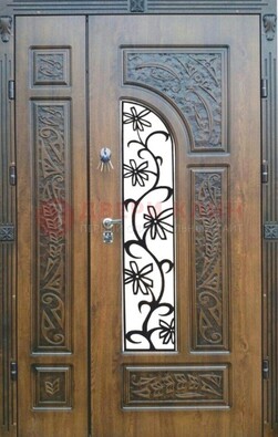 Морозостойкая металлическая парадная дверь ДПР-12 в Черноголовке