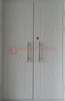 Парадная двухстворчатая дверь с фрезерованным МДФ ДПР-14 в Черноголовке