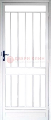 Железная решетчатая дверь белая ДР-32 в Черноголовке