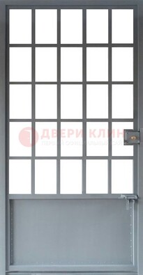 Металлическая решетчатая дверь в сером цвете ДР-7 в Черноголовке