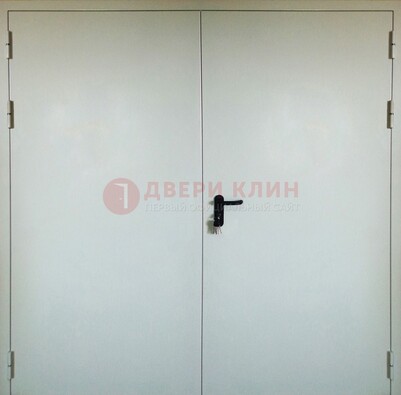 Белая металлическая техническая дверь ДТ-8 в Черноголовке