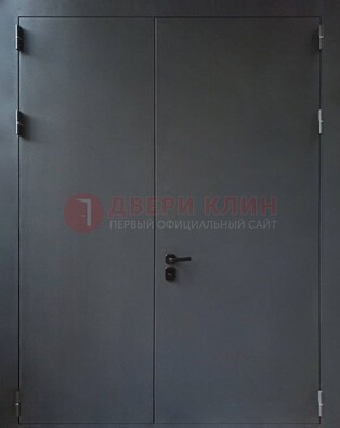 Черная распашная тамбурная дверь Порошок ДТМ-46 в Черноголовке