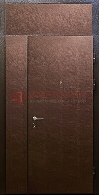 Тамбурная дверь с верхней фрамугой с винилискожей ДТМ-7 в Черноголовке
