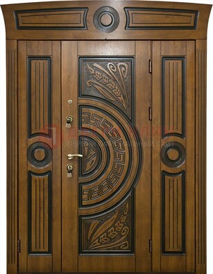 Парадная входная дверь с виноритом и узором ДВТ-194 в Черноголовке