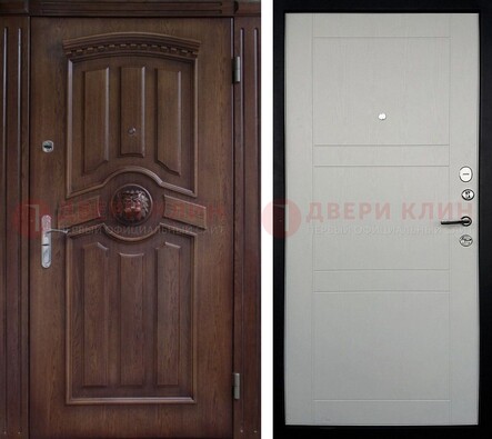 Темная входная дверь с виноритом ДВТ-216 в Черноголовке