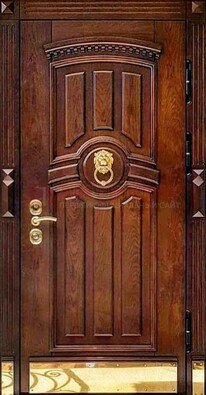 Входная дверь с виноритом в коричневом цвете ДВТ-236 в Черноголовке