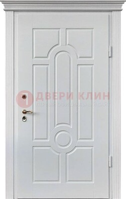 Белая уличная дверь с виноритом для дома ДВТ-247 в Черноголовке