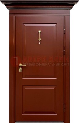 Красная железная дверь винорит для частного дома ДВТ-251 в Черноголовке