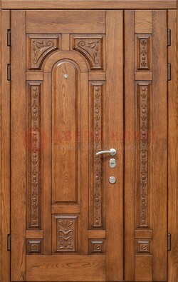 Полуторная железная дверь винорит для дома ДВТ-252 в Черноголовке