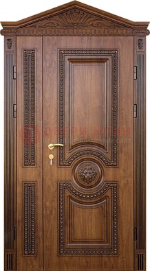 Узорная стальная дверь с виноритом для дома ДВТ-260 в Черноголовке