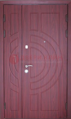 Красная железная дверь с виноритом ДВТ-3 в Черноголовке