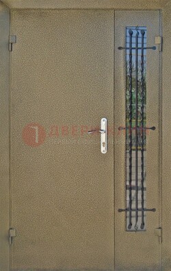 Тамбурная дверь Порошок со стеклом и ковкой ПЛ-20 в Черноголовке